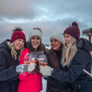 Cheers to fun times with friends at Silverstar Mountain Resort