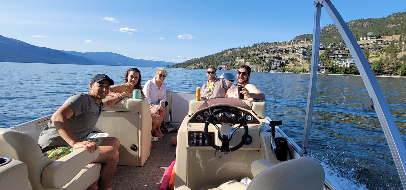 Morning boat tour on Okanagan Lake