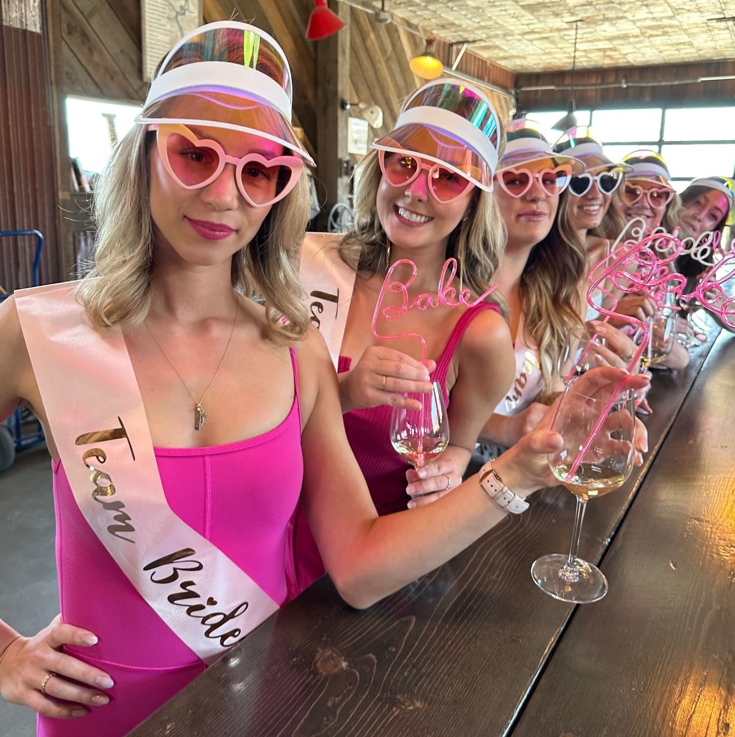Bachelorette tour group at Hatch Wines