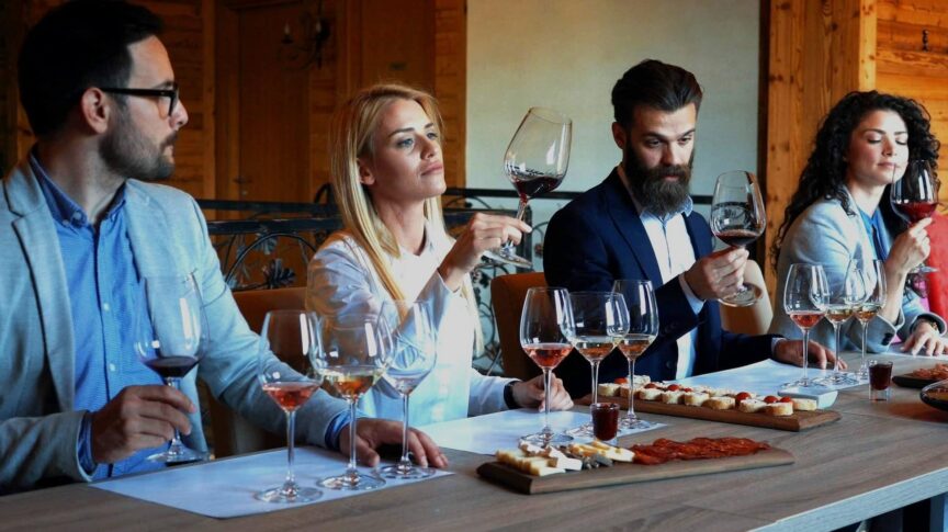Company hosting a wine tour event in Kelowna, British Columbia