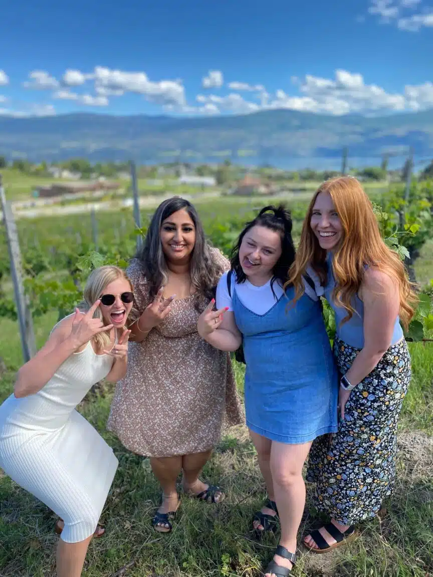 Rocking another bachelorette wine tour in West Kelowna